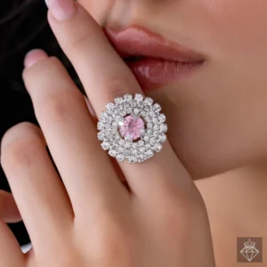 PRAO Anti-Tarnish Cocktail Crystal Ring (Adjustable Size)